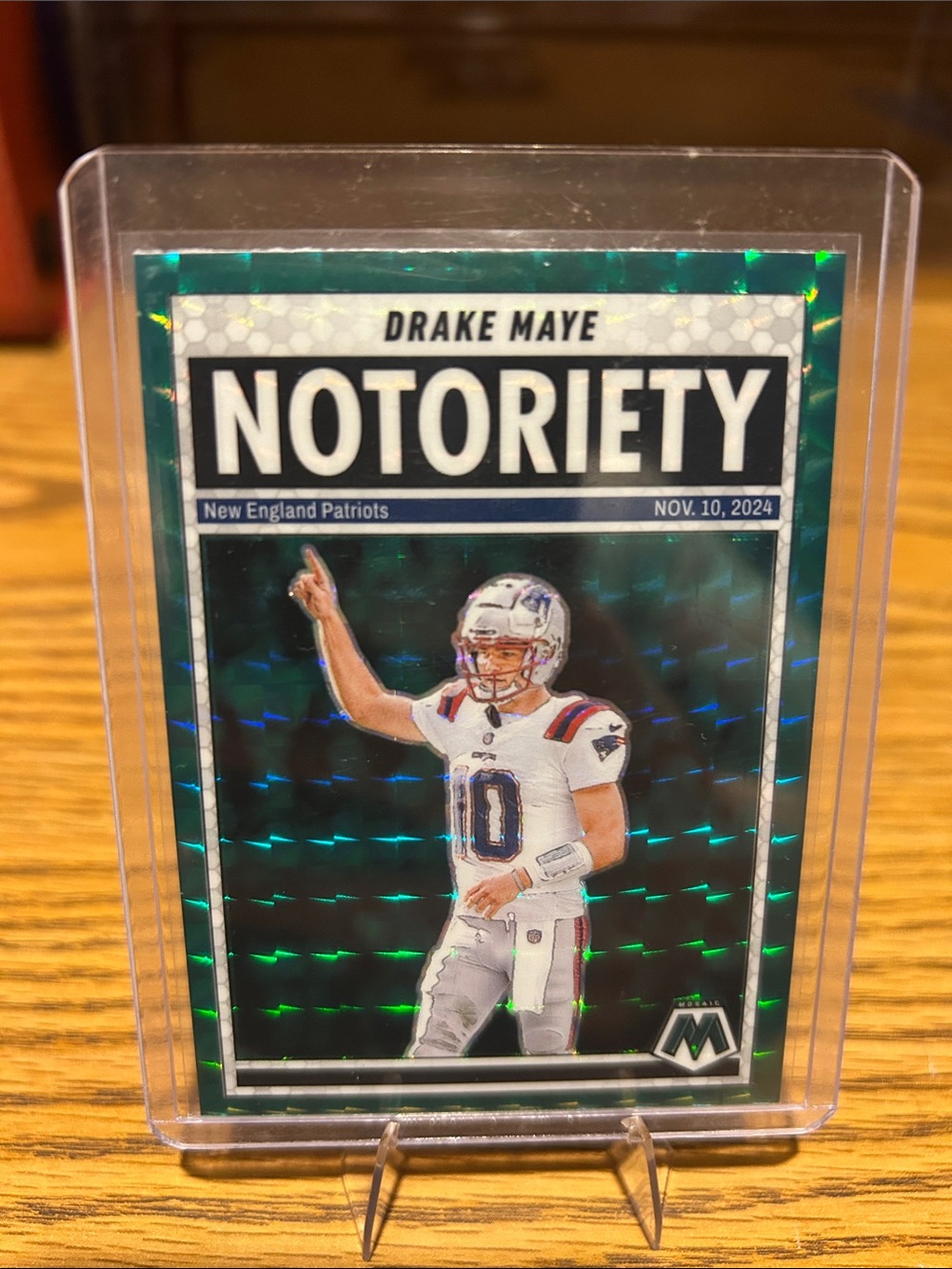 Panini White Notoriety Football Card - Drake Maye